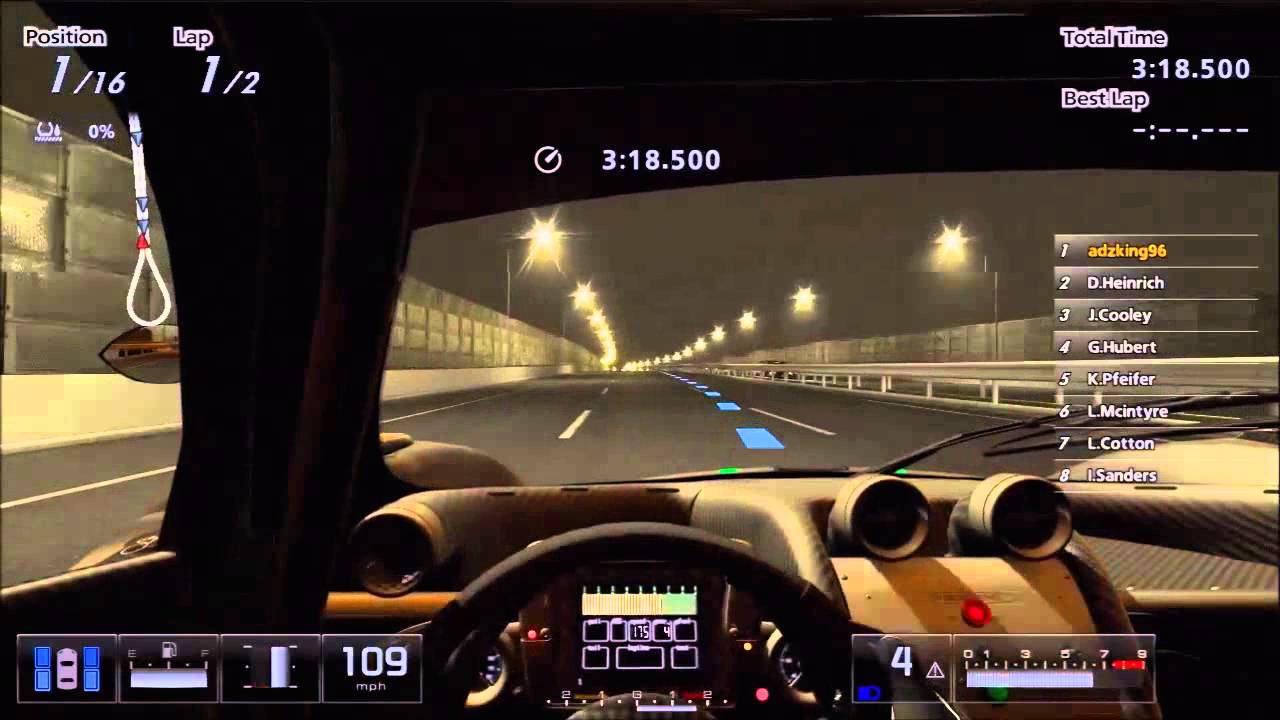 Gran Turismo 5 Zonda R Route 7 213mph