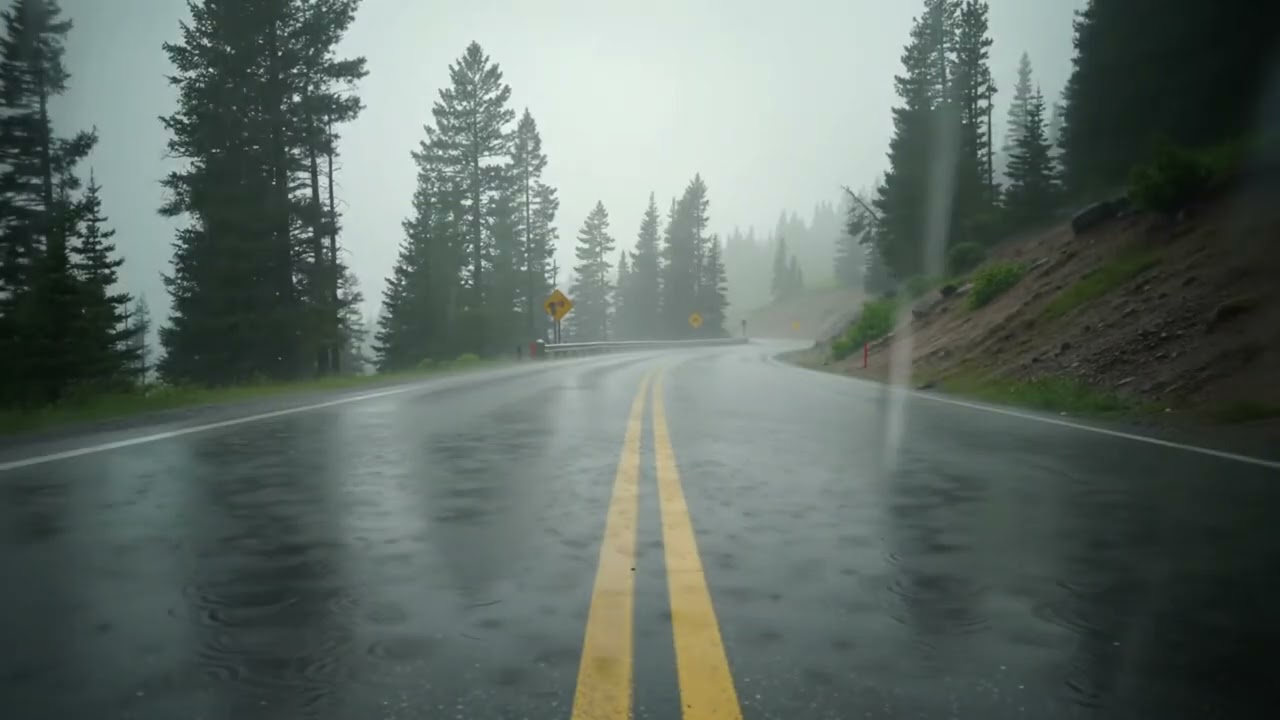Forest Highway Rain Ambience #70 &ndash; Soothing ASMR Sleep Sounds