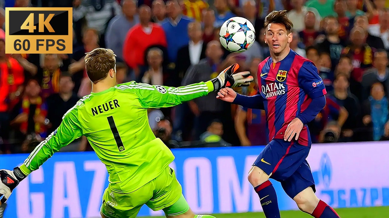 Lionel Messi Chip Goal Vs Bayern Munich 2015 (4K 60FPS)