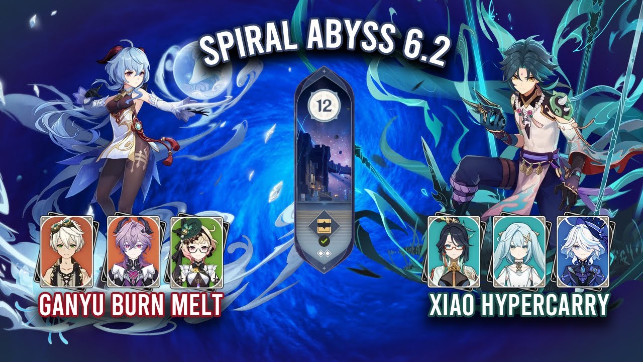 NEW Spiral Abyss 6.2 - C1 Ganyu Burn Melt & C0 Xiao Hypercarry | Genshin Impact