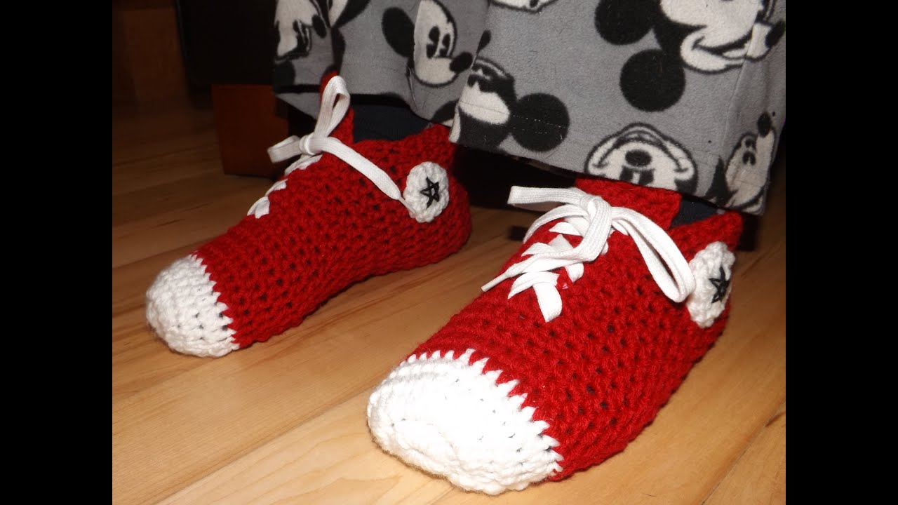Crochet Converse Sneakers For Adult