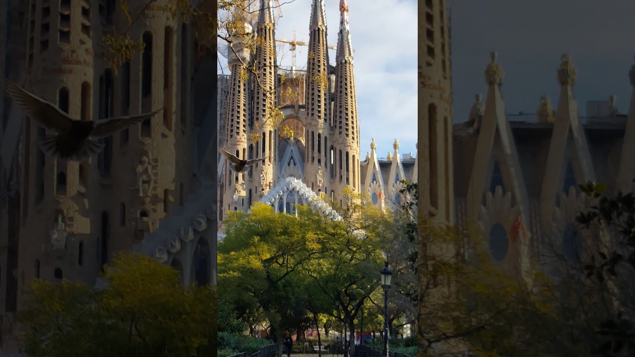 Sagrada Familia on Christmas morning
