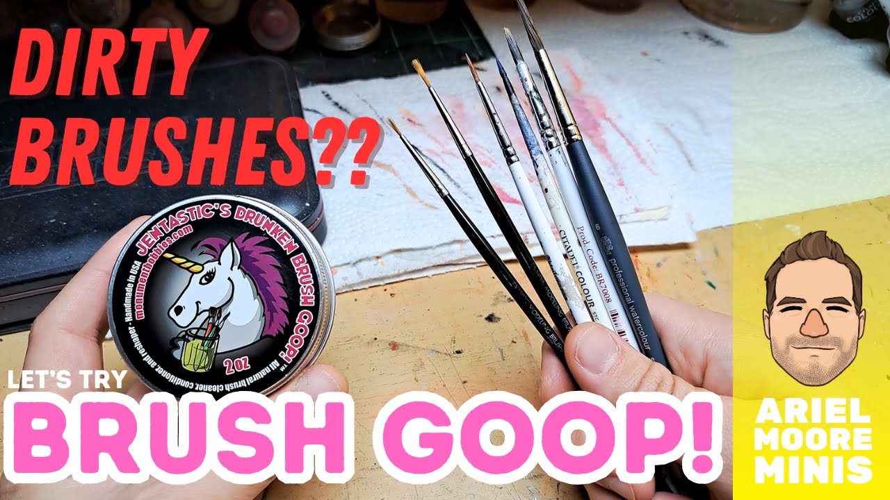 Очистите грязные кисти! Давайте попробуем Drunken Brush Goop от Jentastic с миниатюрами Ариэль Мур.