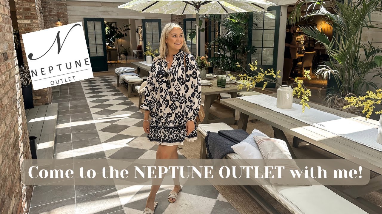 COME TO THE NEPTUNE OUTLET WITH ME - shopping, haul & the prettiest lunch ~ modern country homeware