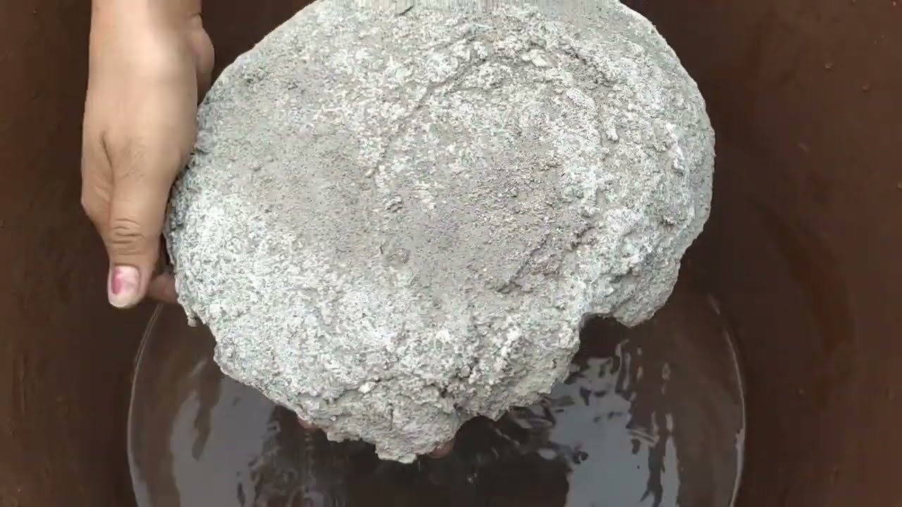 Super soft and dusty 🌪️🌪️ gritty grainy sand cement crispy crunchy crumbling in water 💦💦