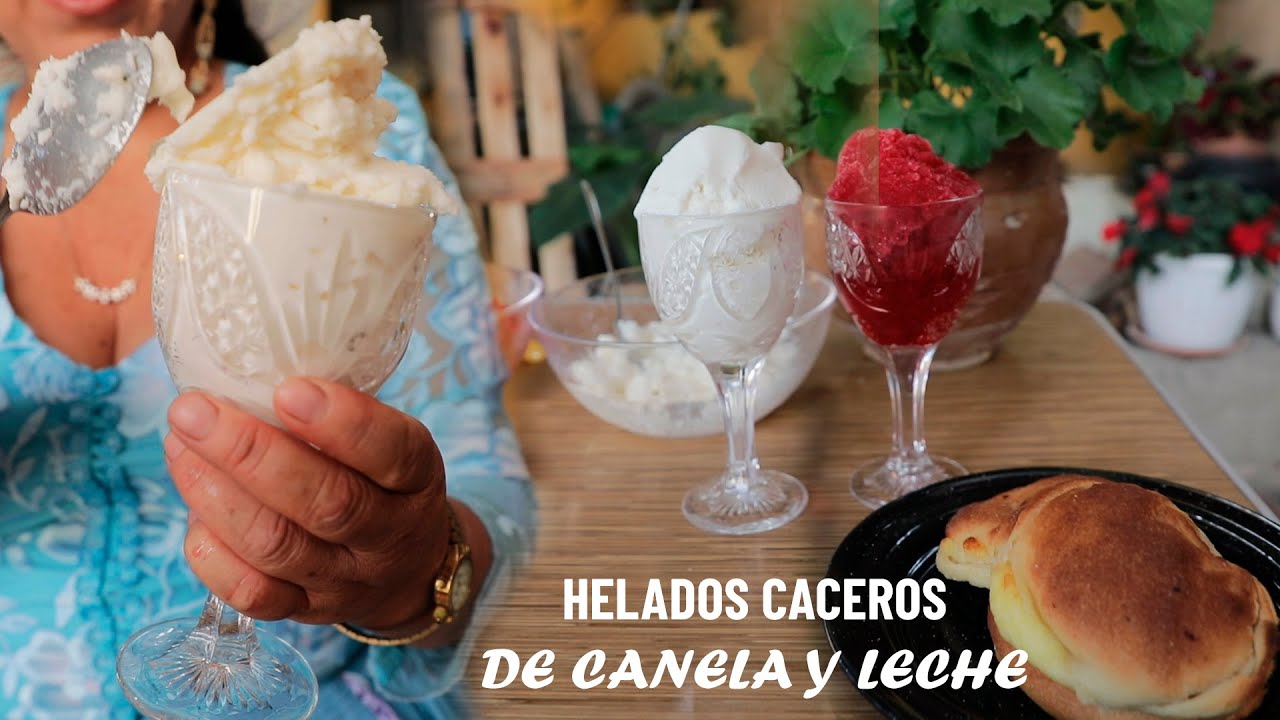 helado de canela y leche bolivianos - hechos en casa