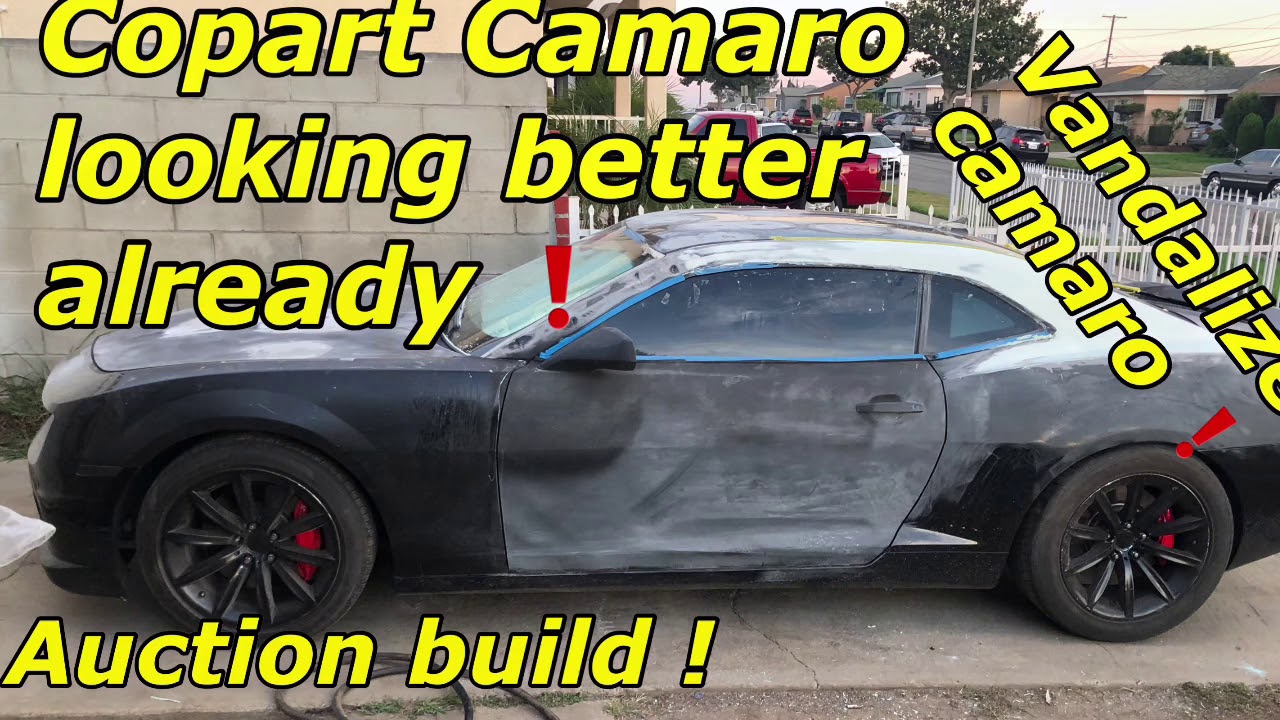 Rebuilding Vandalized Camaro SS from Copart Auction Part 2!