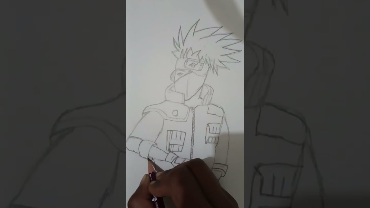 How to draw Kakashi Hatake step by step 