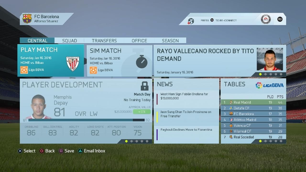 FIFA 16 Manager Career Mode Barcelona vs Betis Cup de Espana