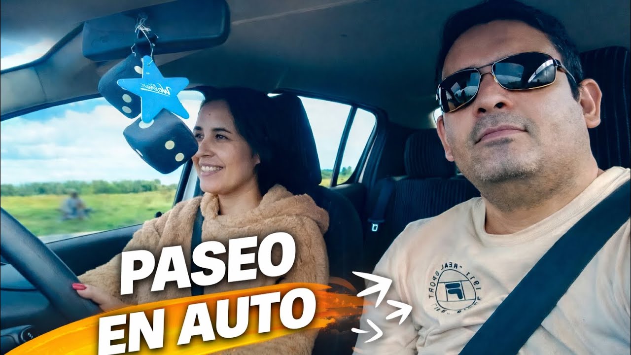 Paseo en auto, real con sonido ambiente y charlas espontáneas. 
