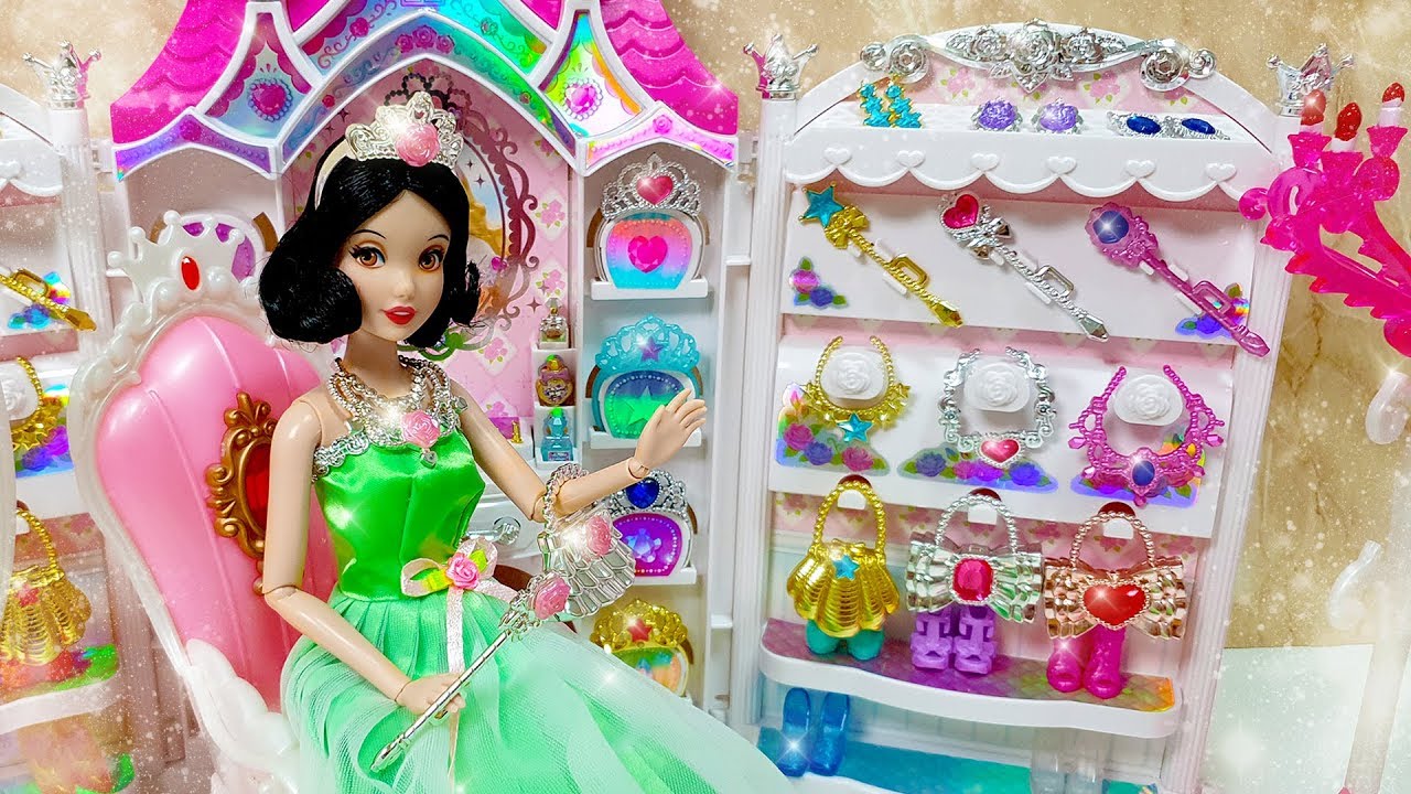 Princess Rapunzel Snow White Jewelry Barbie Castle Accessory Dress बार्बी आभूषण कैसल पोशाक