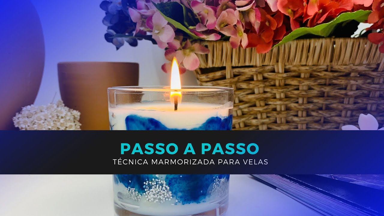 Passo a Passo de como fazer vela marmorizada