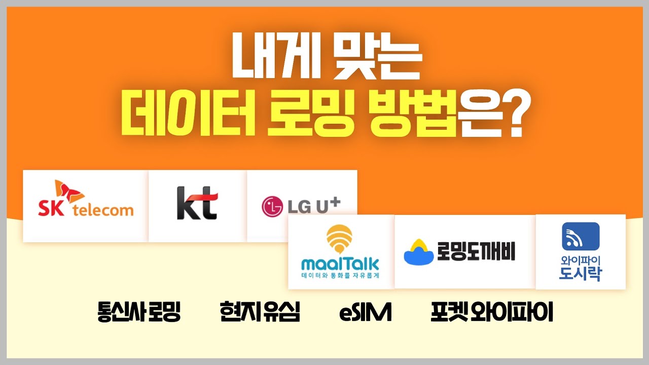 해외여행 갈 때 필수로 준비해야 할 데이터 로밍 정리! ㅣ통신사 로밍, 현지 유심, esim, 포켓 와이파이 추천