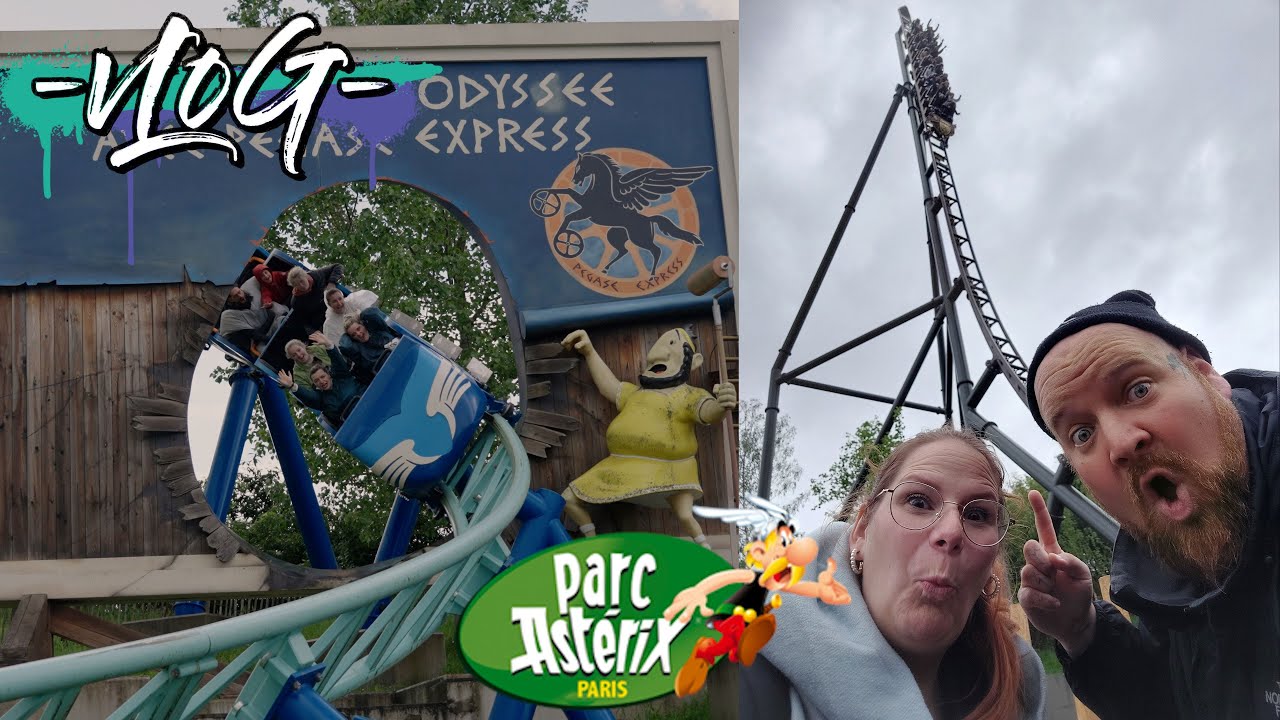 Der Achterbahn Freizeitpark bei Paris mit Dauerregen und guten Rides - Parc Asterix - VLOG