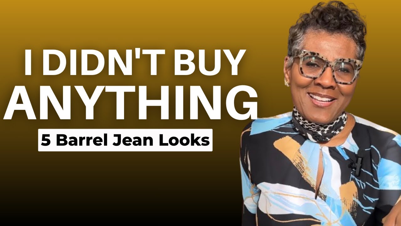 No Shopping January | 5 Barrel Jean Outfits From My Closet | Week 1 Recap | Over 50 Style 