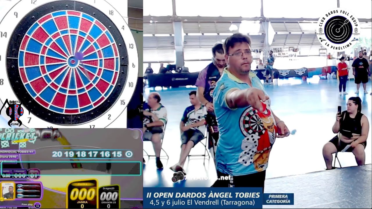 II OPEN de dardos ÀNGEL TOBIES - Individual nivel 1 - JANKA vs DRAGON23   15 18