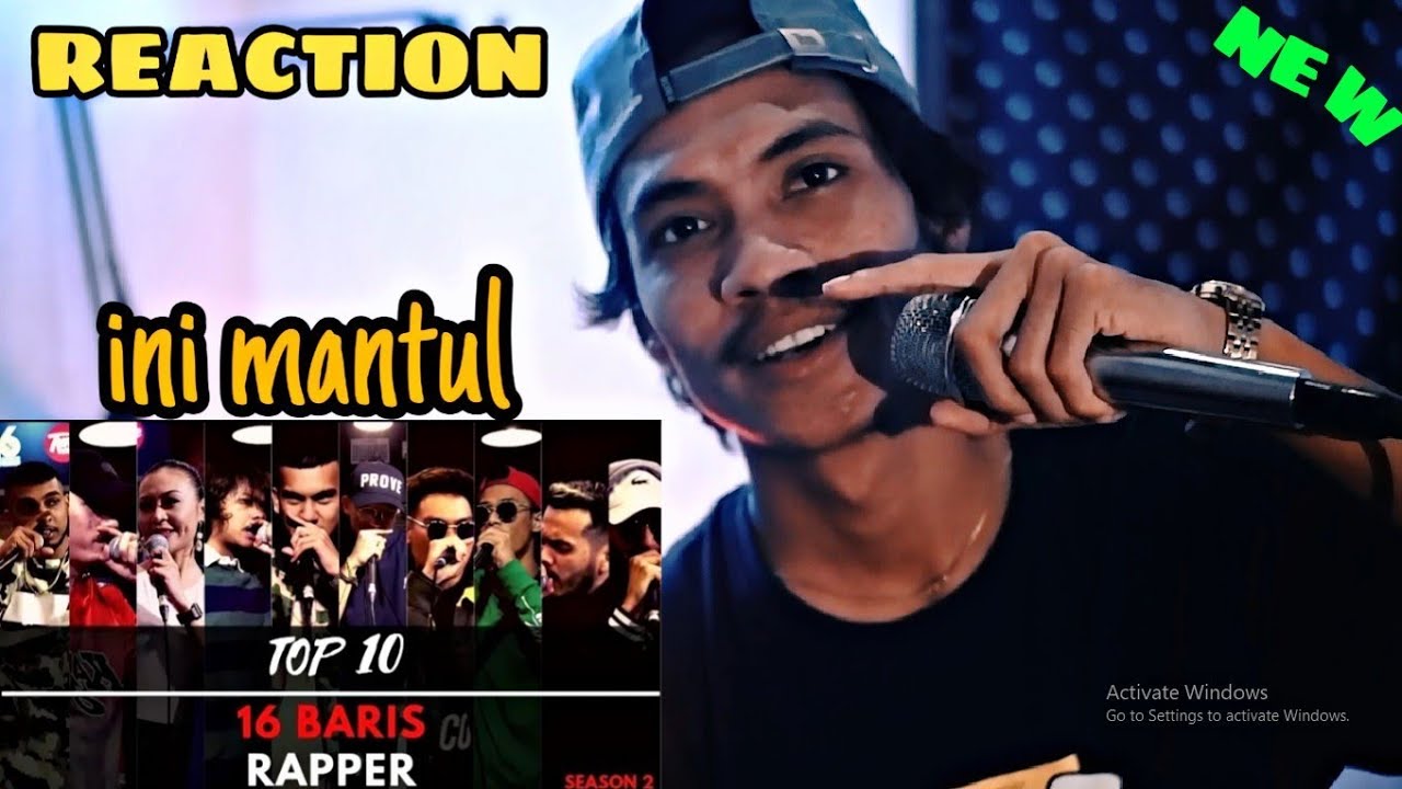 TOP 10 | 16 BARIS RAPPER | SEASON 2 | REACTION INDONESIA | MENYALA❗