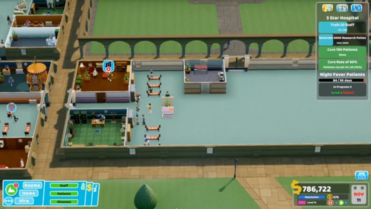 Two Point Hospital - How To Increase Hospital Value (QuickTips)
