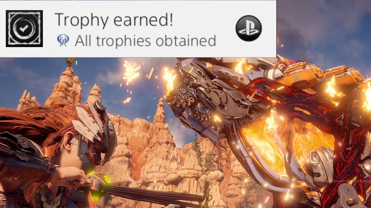 Horizon Zero Dawn gameplay - GETTING the PLATINUM TROPHY vs Corrupted BEHEMOTH (Horizon Behemoth)