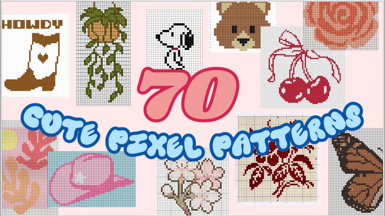 70 CUTE PIXEL PATTERNS FOR CROCHET / INSPO