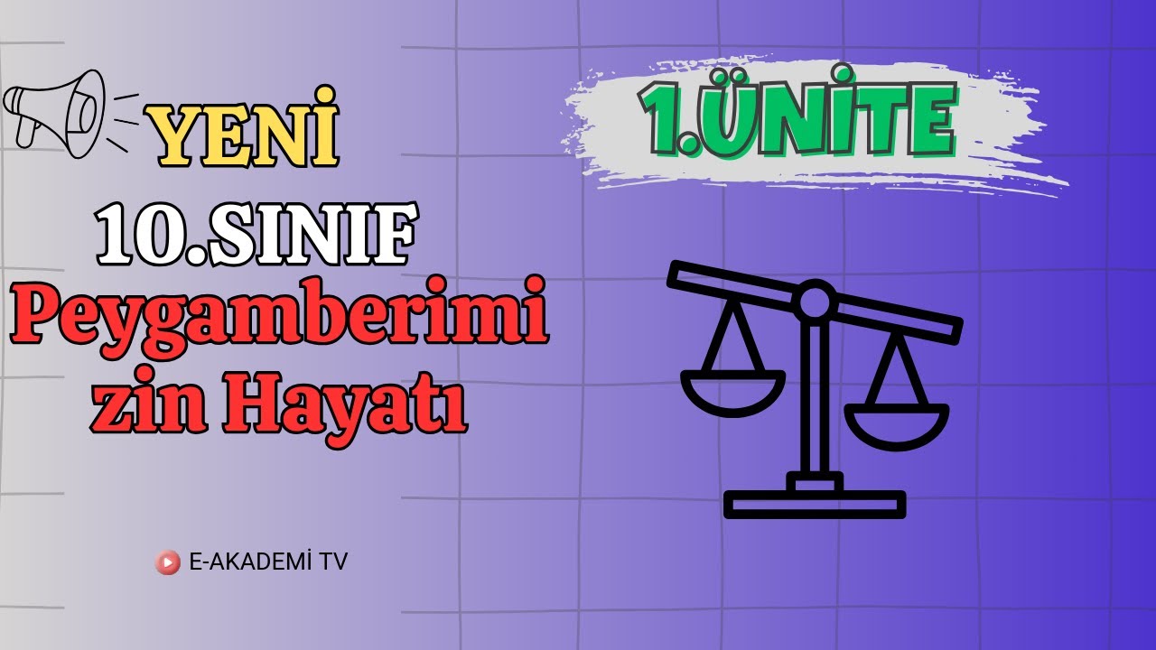 10.Sınıf (Yeni) Peygamberimizin Hayatı 1.Ünite Taif (2025-Maarif)