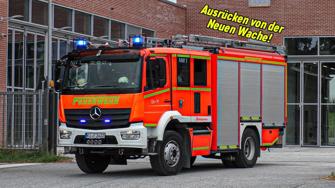 [KIEL’s NEUE FEUERWACHE NORD!🚨] Eindruck & Einsatzfahrt HLF20 Berufsfeuerwehr Kiel Feuer und RW Nord