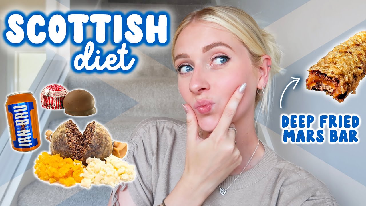 i ate a SCOTTISH DIET for 24 hours! 🏴󠁧󠁢󠁳󠁣󠁴󠁿 *trying Haggis, Neeps & Tatties and more!*