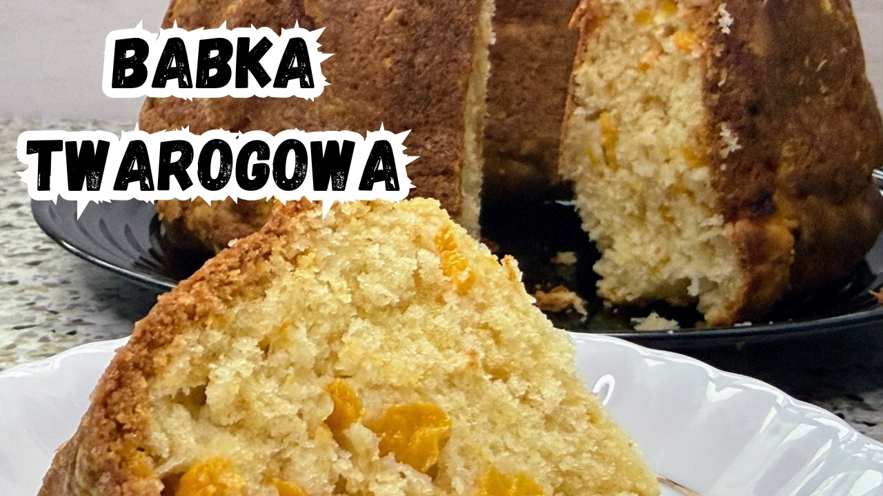 Wilgotna babka twarogowa z brzoskwiniami 🍑 | Prosty przepis