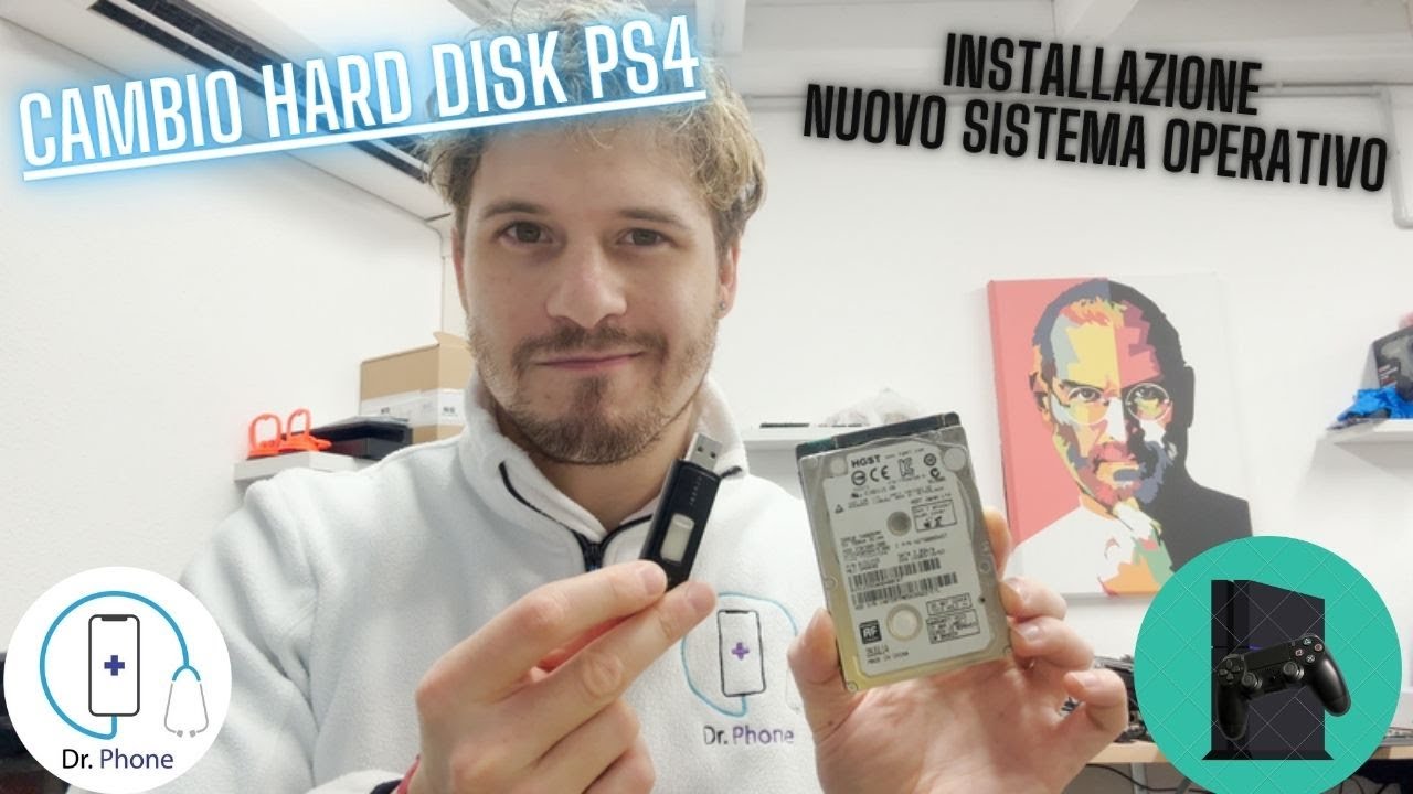 Sostituzione disco Hard disk PS4 Playstation 4 ed installazione sistema operativo! Tutorial repair