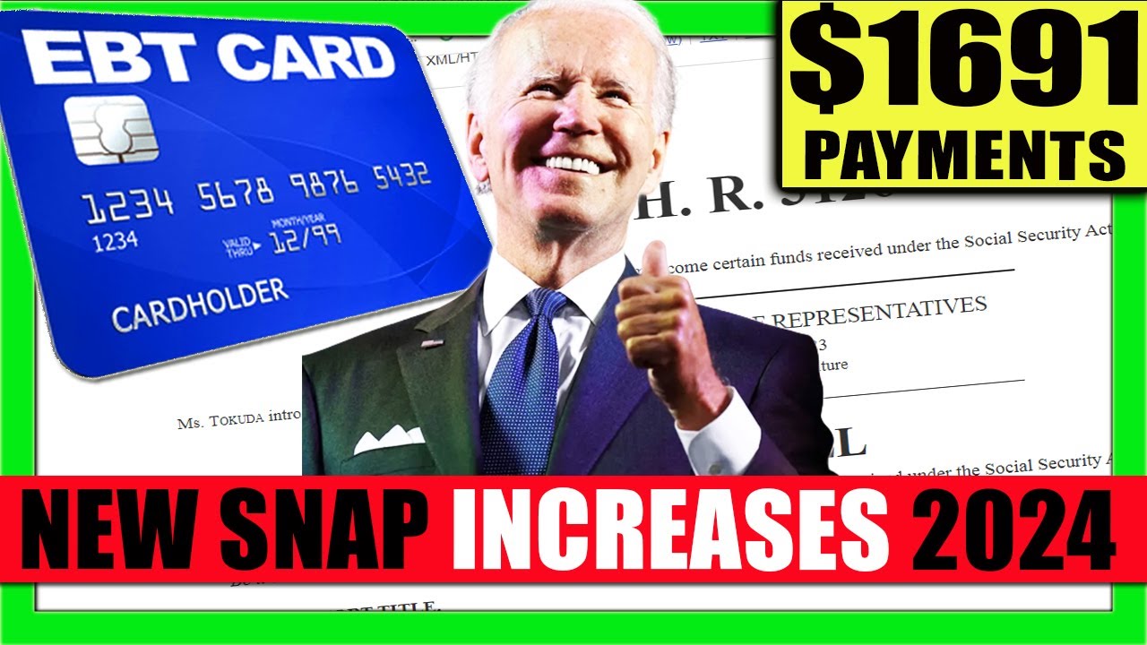 GOOD NEWS! Increase in SNAP Food Stamp Benefits 2024, $1691 SNAP Payments Start NOW, SSI Payments