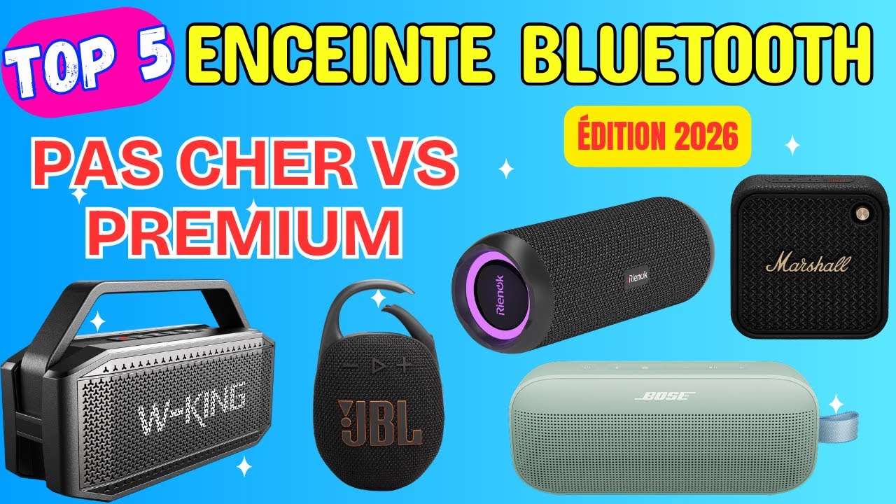 TOP 5 : MEILLEURE ENCEINTE BLUETOOTH ? (Pas Cher & Puissante) 🔊 Comparatif & Avis