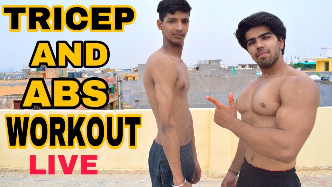 TRICEP AND ABS WORKOUT AT HOME| LIVE STREAM BADRI FITNESS