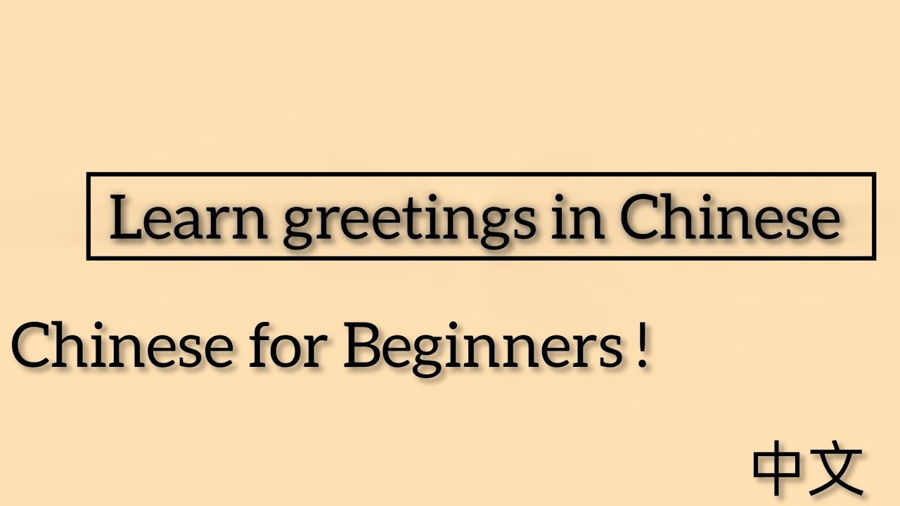 HSK 1 | LECTURE 1 | LEARN CHINESE FOR BEGINNERS| GREETINGS IN THE CHINESE | 