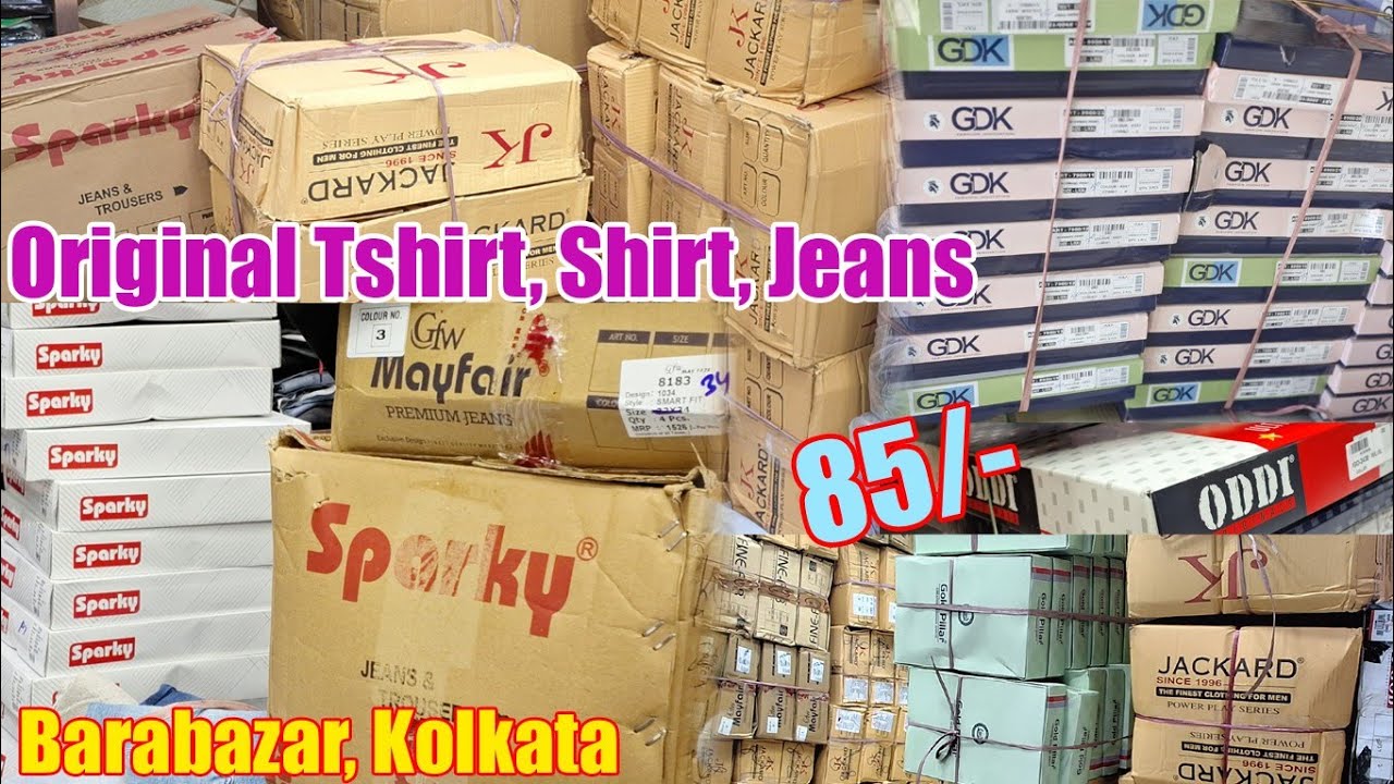 85/- Original Sparky, Lwns, Levis, GDK, Jackard, ODDI Tshirt Shirt Jeans Wholesale Barabazar Kolkata