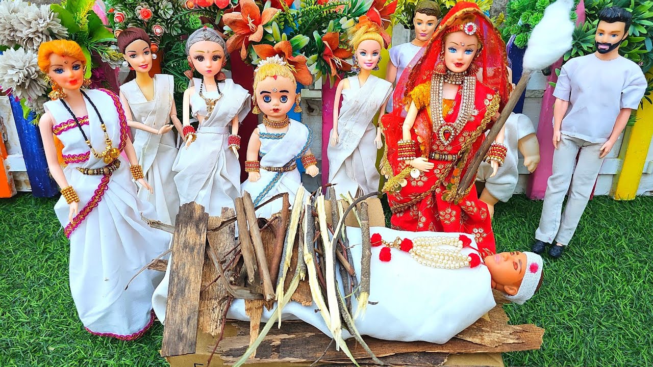 Barbie Doll All Day Routine In Indian Village/Sita Ki Kahani Part-378/Barbie Doll Bedtime Story||