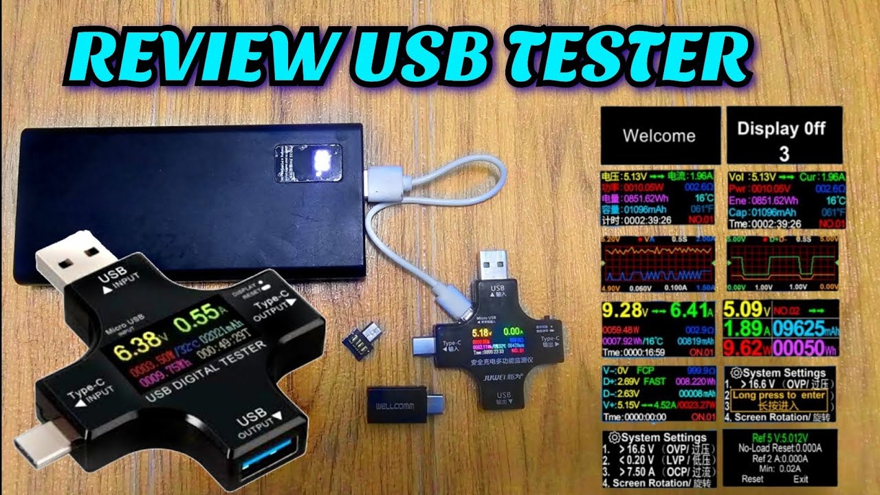 REVIEW USB TESTER | USB DIGITAL TESTER | USB TESTER JUWEI