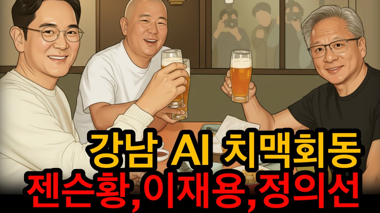 강남 삼성동 AI치맥회동. 젠슨황, 이재용, 정의선 이들과 함께 하는 AI강국 대한한국