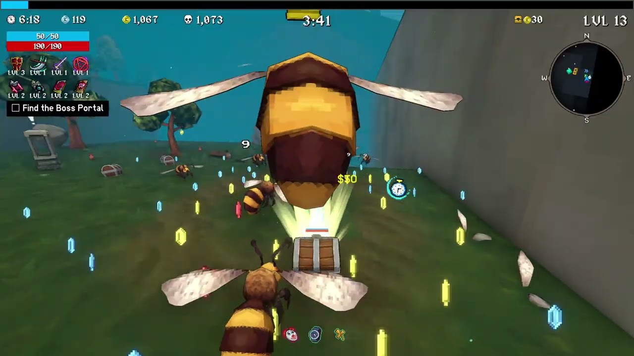 Getting the afk achievement, but mostly with luck | MegaBonk