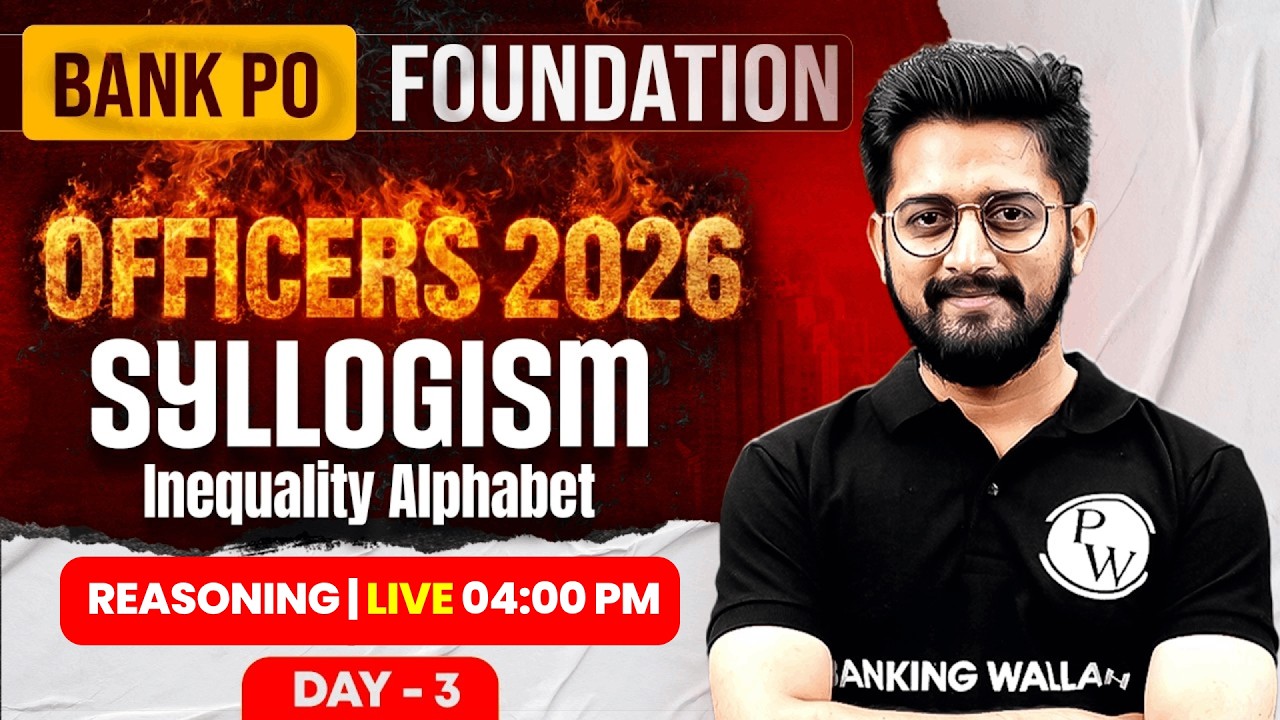 IBPS /SBI /RRB PO Reasoning 2026 | Syllogism, Inequality, Alphabet Test Reasoning | by Sachin Sir #3