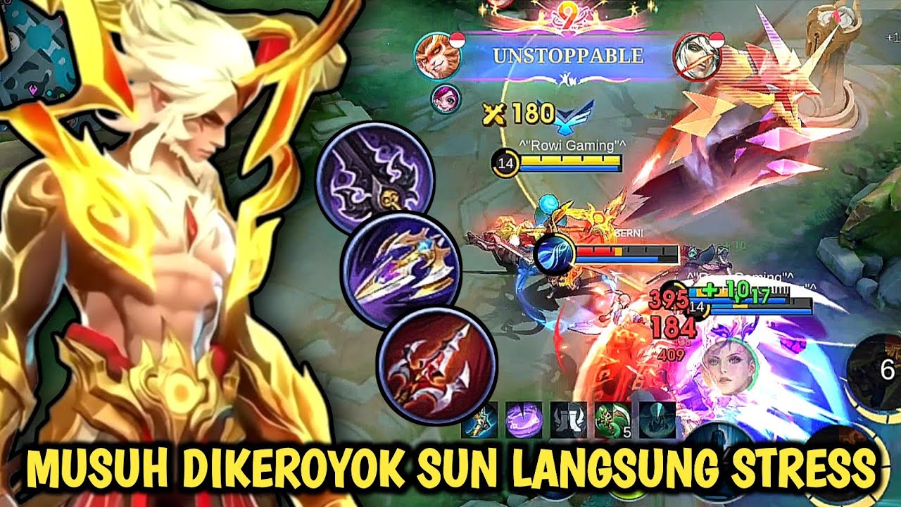 MUSUH DIKEROYOK SUN AUTO LANGSUNG BIKIN JADI STRES | SUN BEST BUILD TERSAKIT 2026 - MLBB