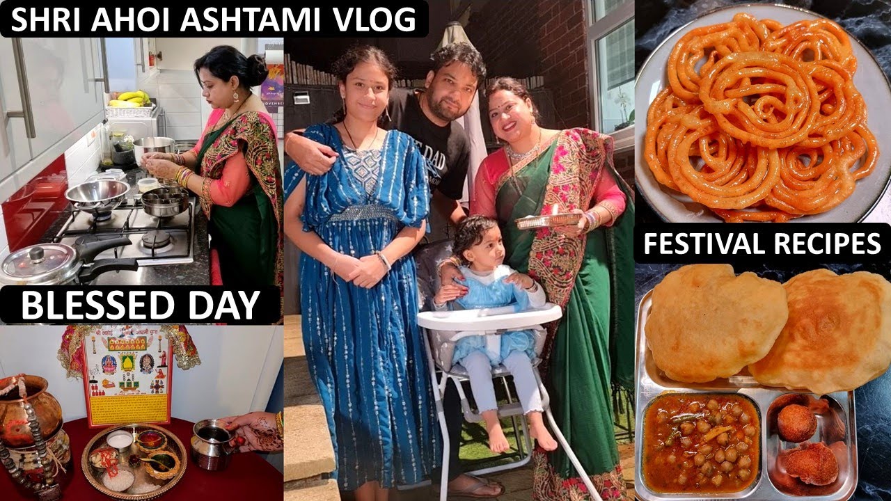 Ahoi Ashtami Celebration Vlog | Cooked Family Fav Chole Bhature & Jalebi | Festival Vlogs