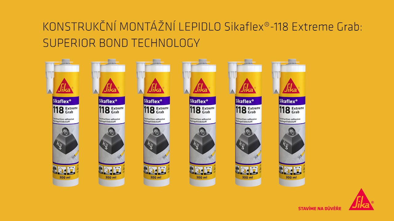 Konstrukční a montážní lepidlo s maximální okamžitou fixací | Sikaflex-118 Extreme Grab | POUŽITÍ 2