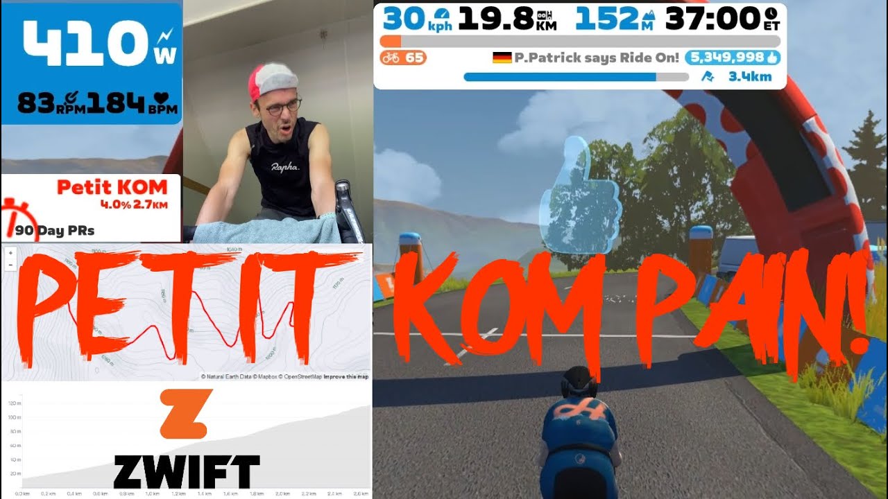 Zwift Petit KOM got me! - Zwift Hill Climb Championships