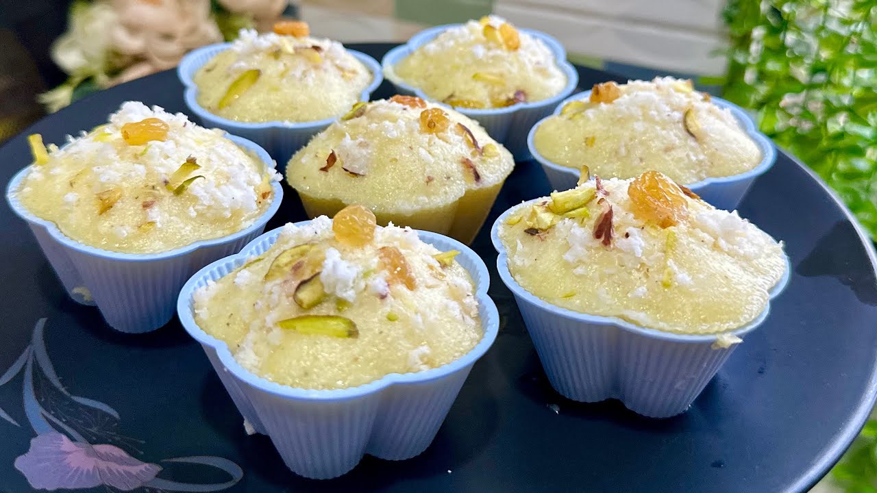 Easy 10 minute semolina bhapa pitha / semolina bibikhana pitha recipe Rava Steamed Cake,zero -failure recipe