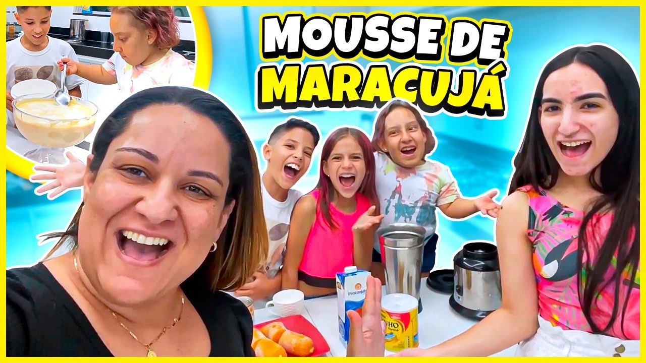 Reunimos as crianças e fizemos um Mousse de Maracujá para o aniversário do vovô - Clau Santana