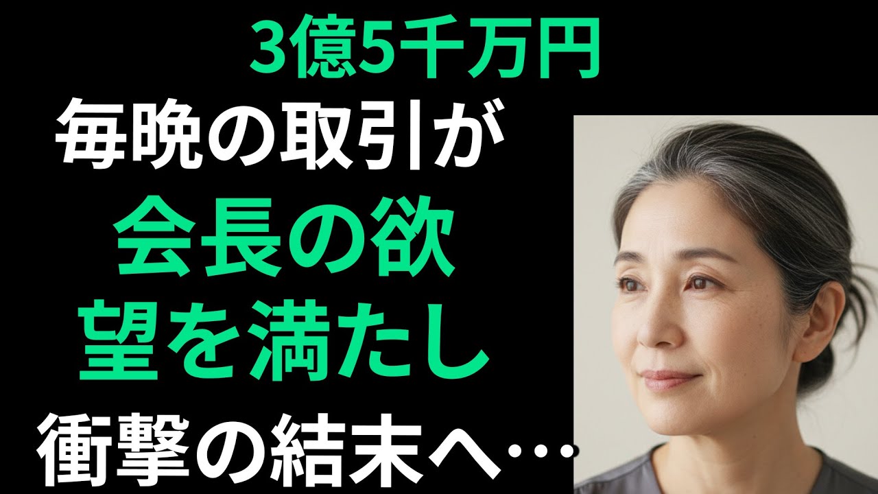 【シニア恋愛】【実話】「3億5千万円で私は買われた」70代財閥会長の契約に縛られた家政婦…その夜、運転手が私の部屋へ｜黄昏恋愛｜感動｜オーディオブック