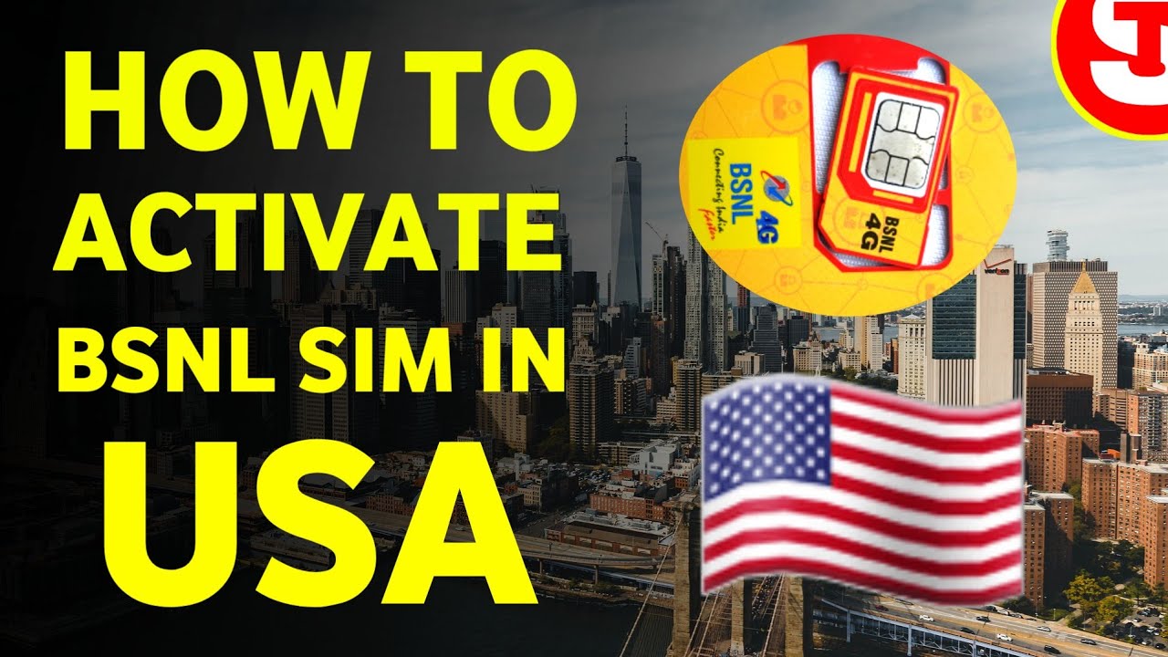 How To Activate Bsnl Sim In Usa | How To Use Bsnl Sim In Usa 🇺🇸