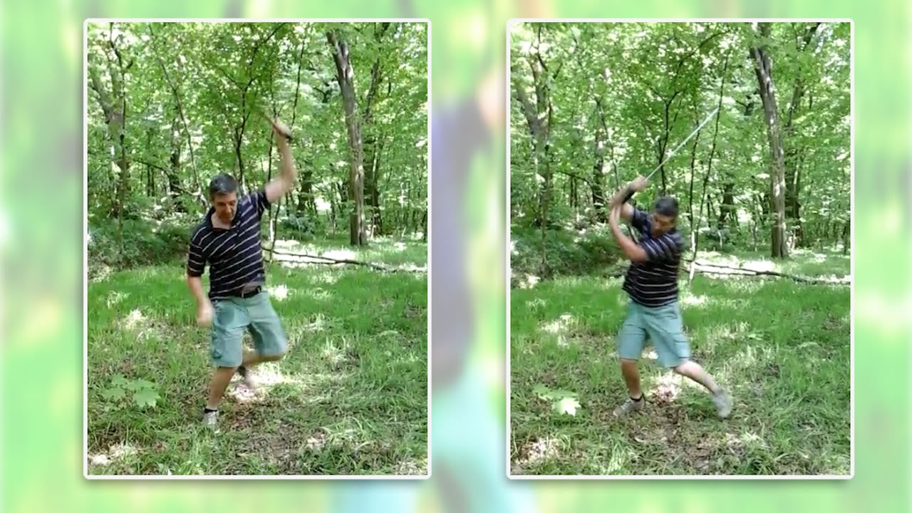 The outflanking with sword
