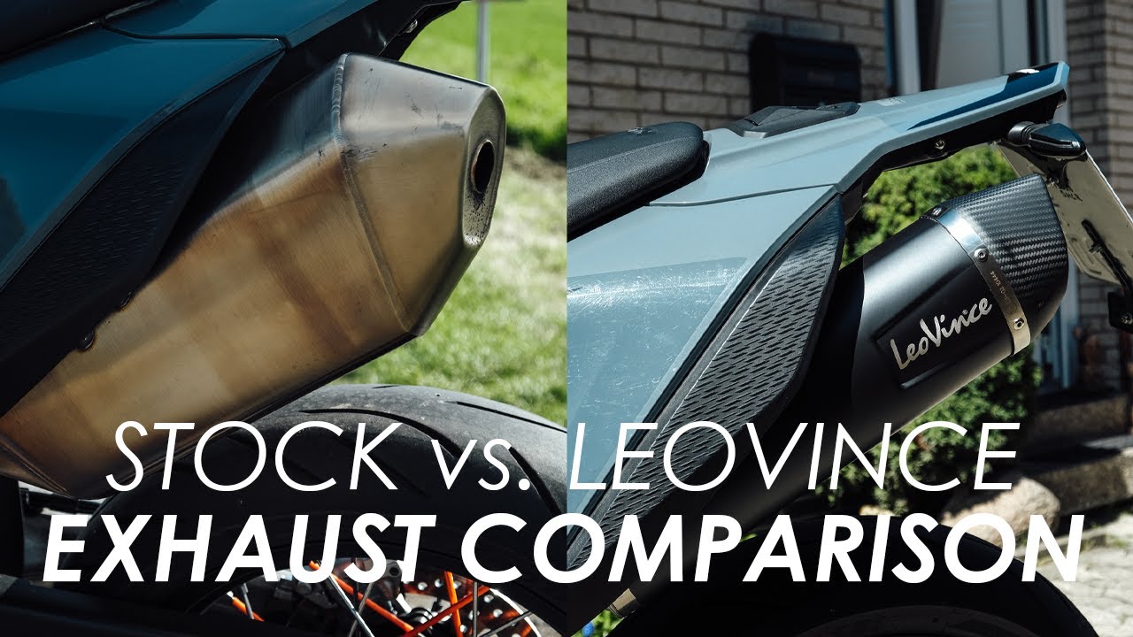 KTM 690 SMC-R Exhaust Comparison | LeoVince Nero vs. Stock Exhaust | 4k