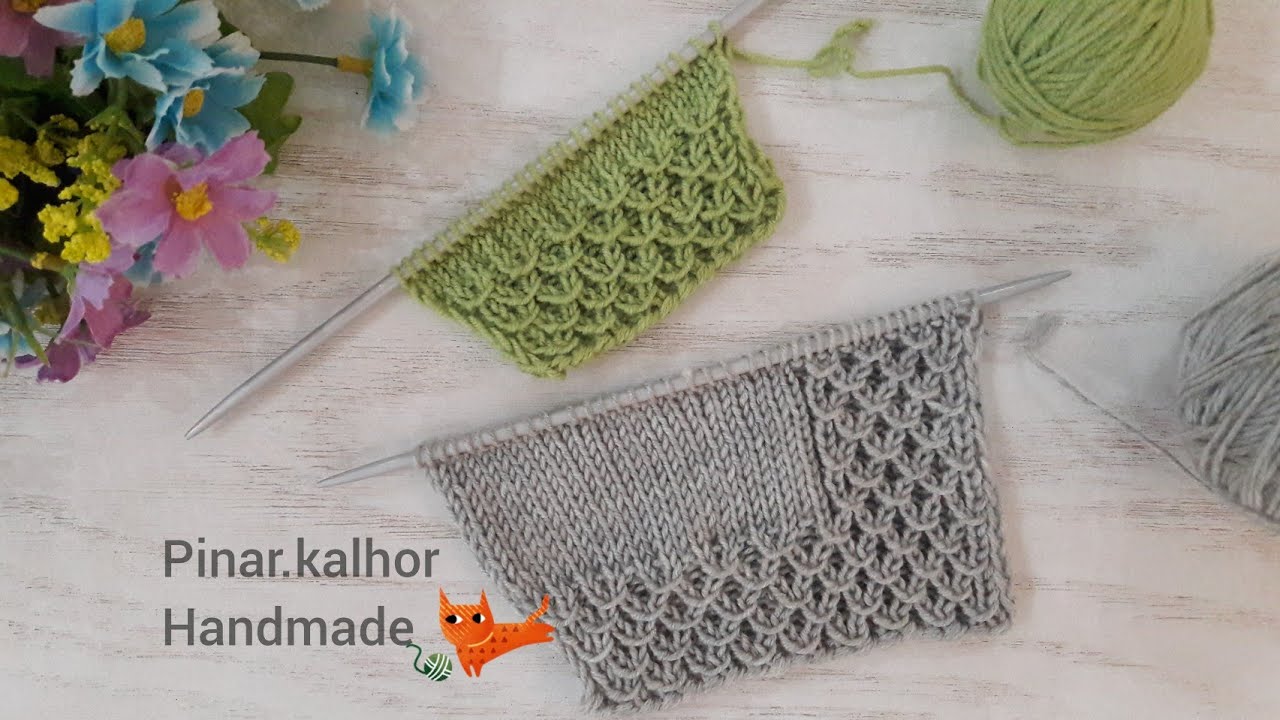 آموزش یک مدل کشباف زیبا ، knitting , knitting patterns,lastik örgü,آموزش بافتنی